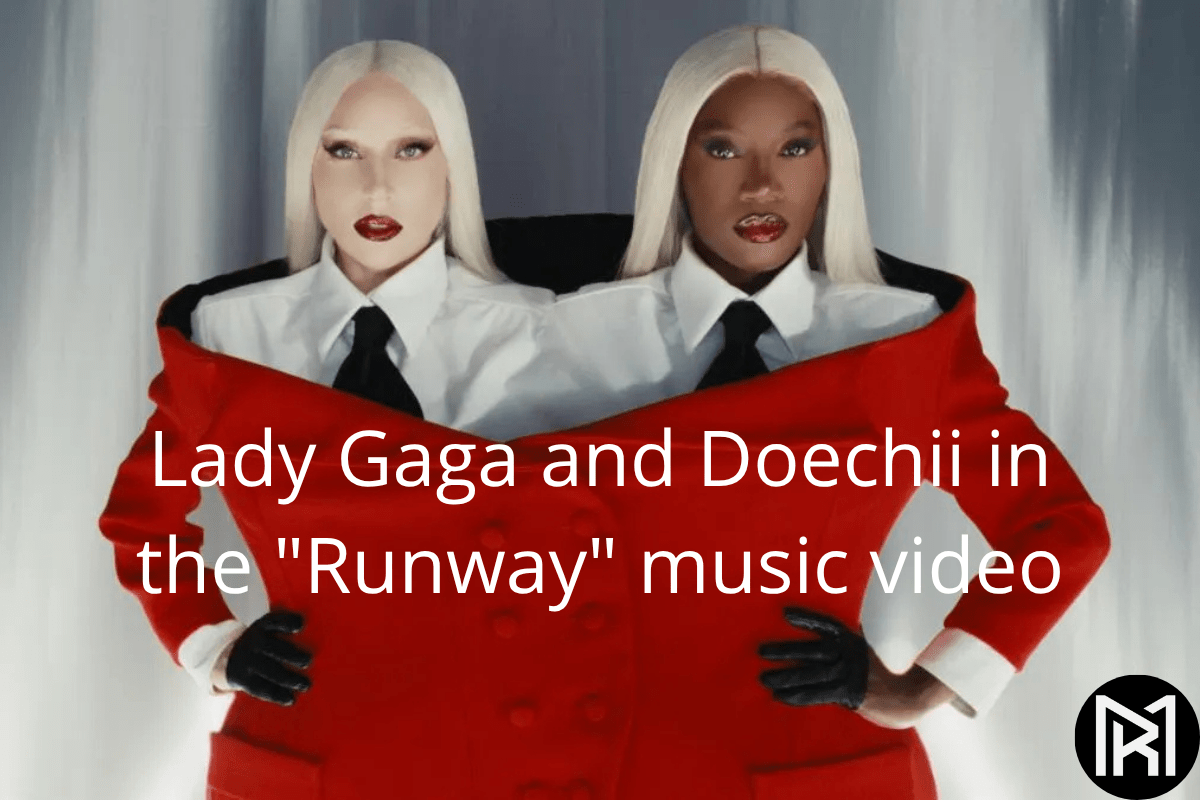 Lady Gaga and Doechii in the "Runway" music video.